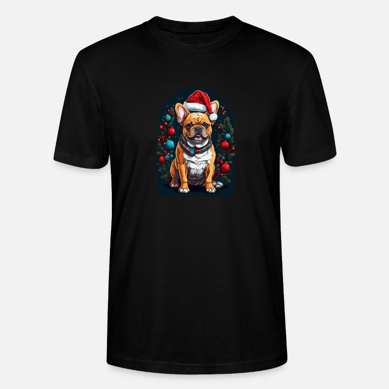 Drôle de bouledogue français avec - T-shirt bio CRAFTER Stanley Stella Unisexe - noir