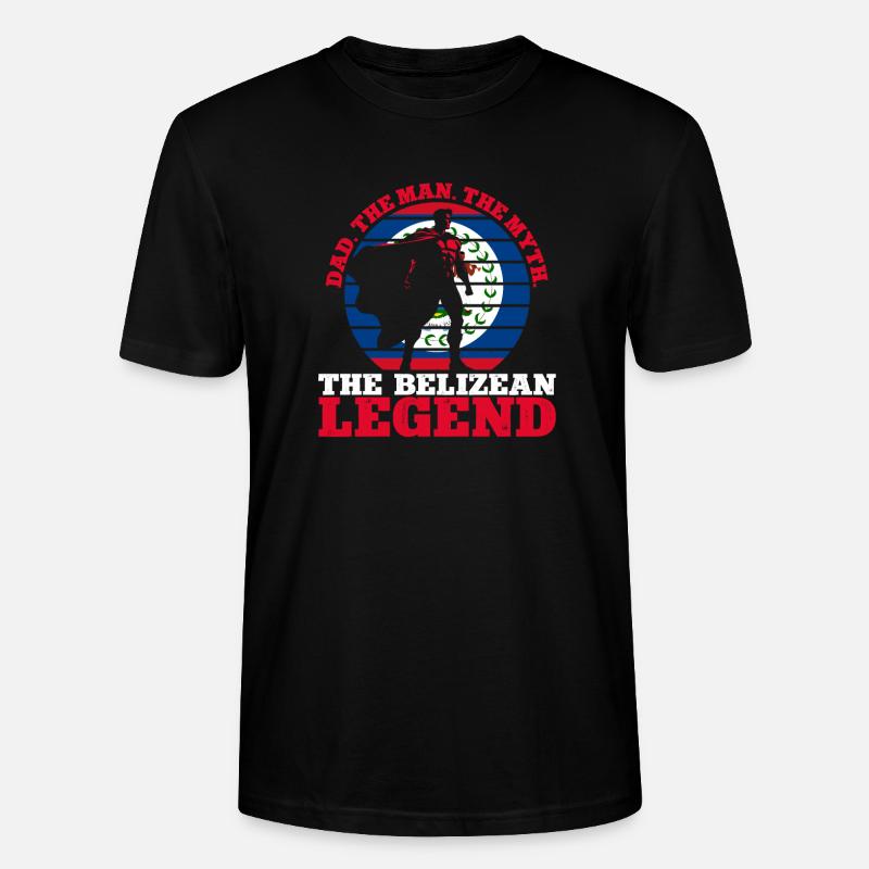 Belize Flagge Belizer - Stanley/Stella Unisex Bio-T-Shirt CRAFTER - Schwarz