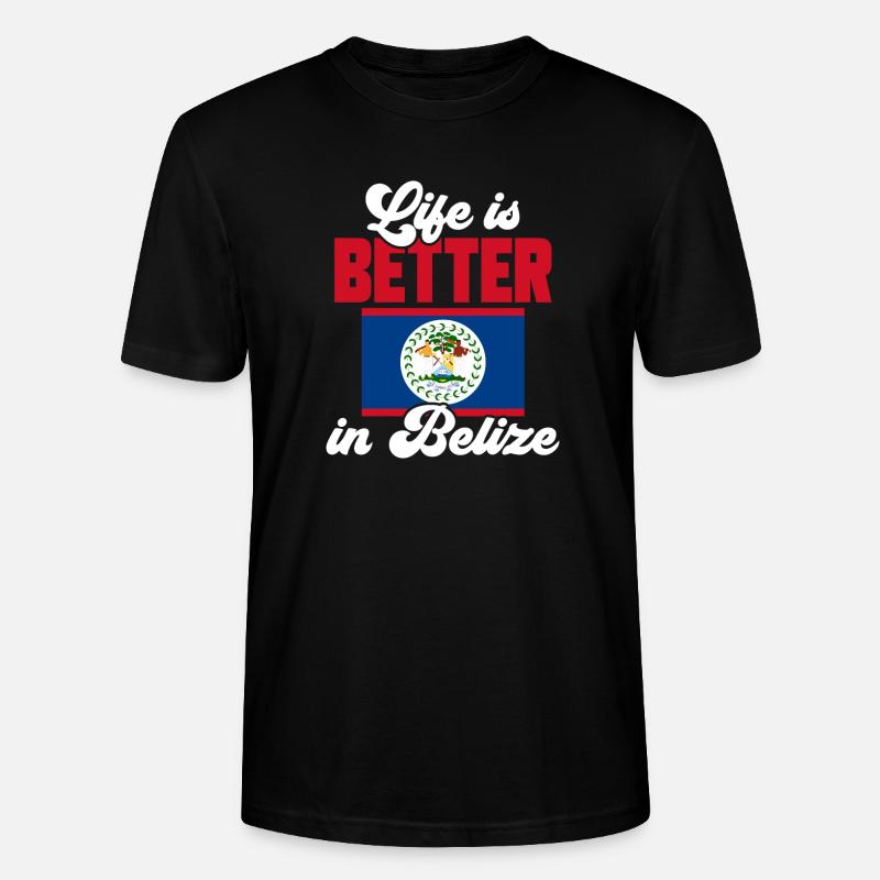 Belize Flagge Belizer - Stanley/Stella Unisex Bio-T-Shirt CRAFTER - Schwarz
