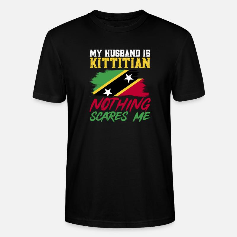 Drapeau de Saint-Kitts-et-Nevis - T-shirt bio CRAFTER Stanley Stella Unisexe - noir