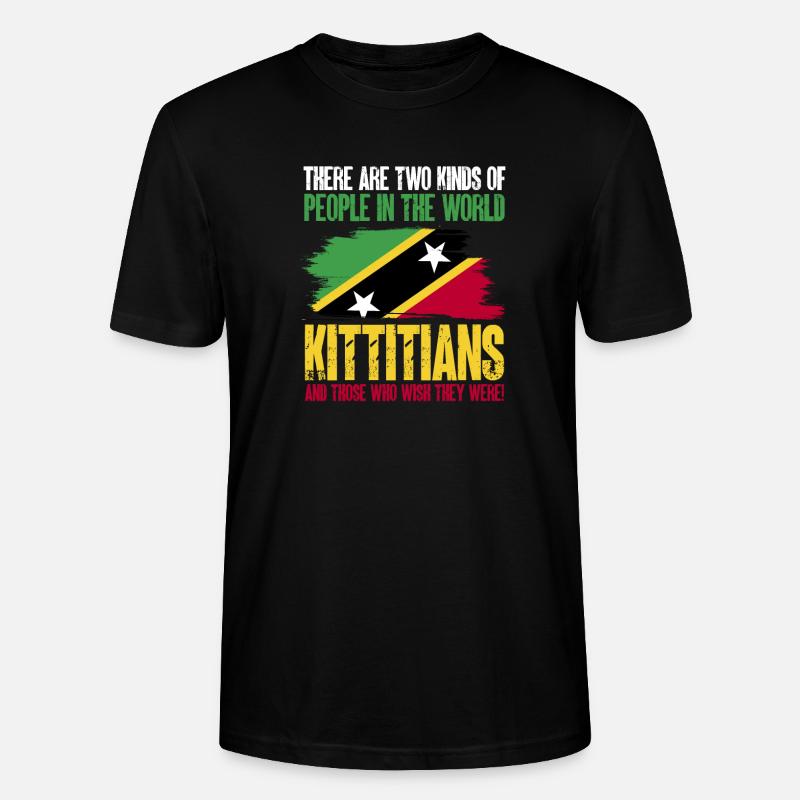 Drapeau de Saint-Kitts-et-Nevis - T-shirt bio CRAFTER Stanley Stella Unisexe - noir