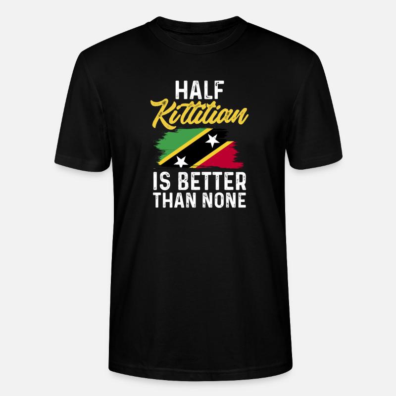 Drapeau de Saint-Kitts-et-Nevis - T-shirt bio CRAFTER Stanley Stella Unisexe - noir