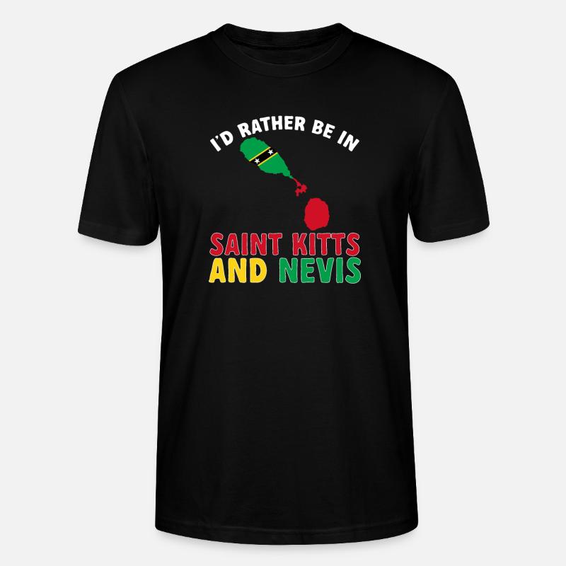 Drapeau de Saint-Kitts-et-Nevis - T-shirt bio CRAFTER Stanley Stella Unisexe - noir