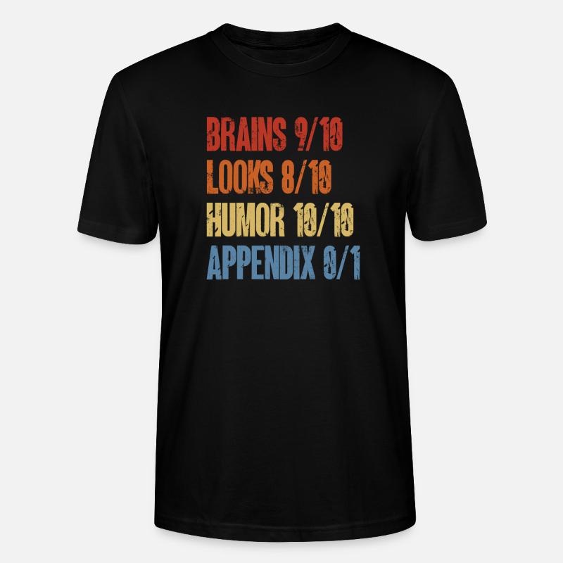 Blinddarm Operation Blinddarmentzündung - Stanley/Stella Unisex Bio-T-Shirt CRAFTER - Schwarz