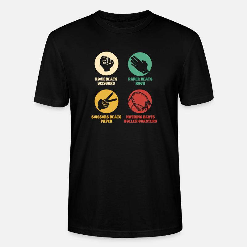 Achterbahn Rollercoaster Freizeitpark - Stanley/Stella Unisex Bio-T-Shirt CRAFTER - Schwarz