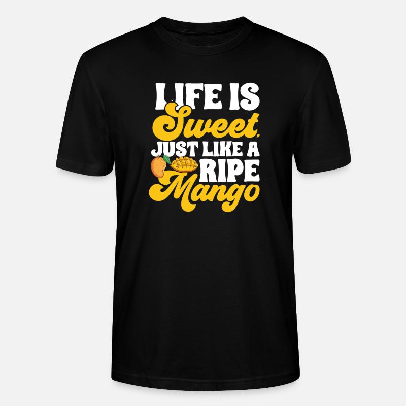 Mango Fruit Mango - Stanley/Stella CRAFTER Unisex Organic T-Shirt - black