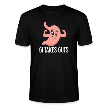 Gastroenterologie Endoskopie Koloskopie - Stanley/Stella Unisex Bio-T-Shirt CRAFTER - Schwarz - Vorne - Alina (178cm) & Michal (187cm)