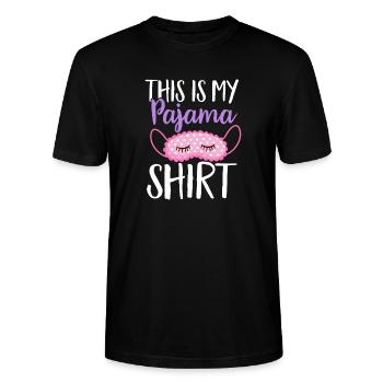 Übernachtungsparty Pyjama Pyjamaparty - Stanley/Stella Unisex Bio-T-Shirt CRAFTER - Schwarz - Vorne - Alina (178cm) & Michal (187cm)