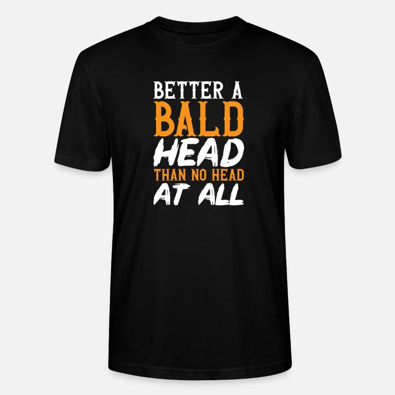Glatze Kahlköpfigkeit Bart Glatzkopf - Stanley/Stella Unisex Bio-T-Shirt CRAFTER - Schwarz