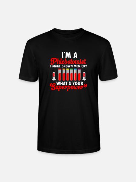 Phlebotomie Blutabnahme Blut Krankenschwester - Stanley/Stella Unisex Bio-T-Shirt CRAFTER - Schwarz