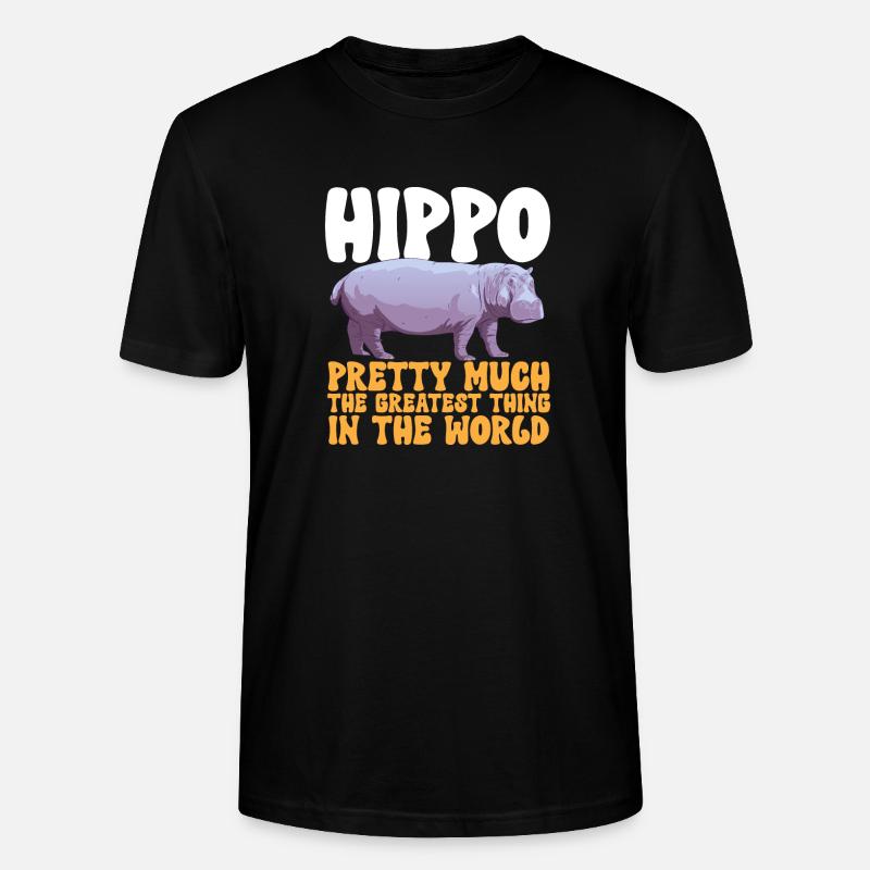 Flusspferd Nilpferd - Stanley/Stella Unisex Bio-T-Shirt CRAFTER - Schwarz