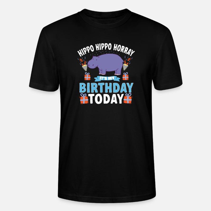 Flusspferd Nilpferd - Stanley/Stella Unisex Bio-T-Shirt CRAFTER - Schwarz