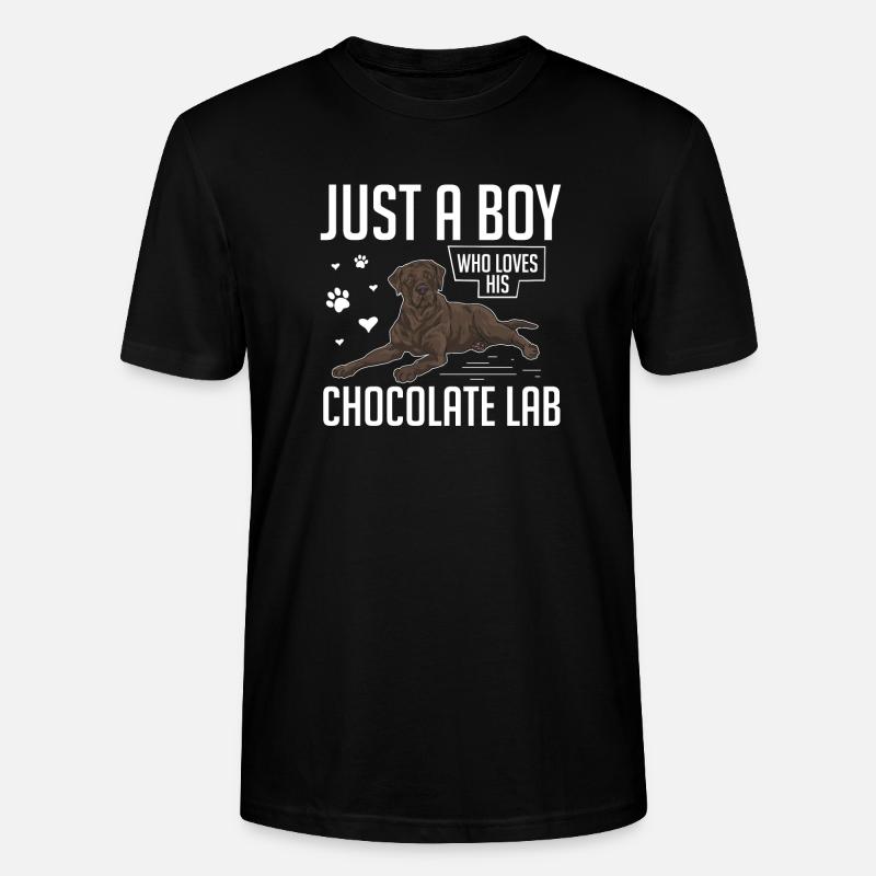Chien Labrador Retriever chocolat - T-shirt bio CRAFTER Stanley Stella Unisexe - noir