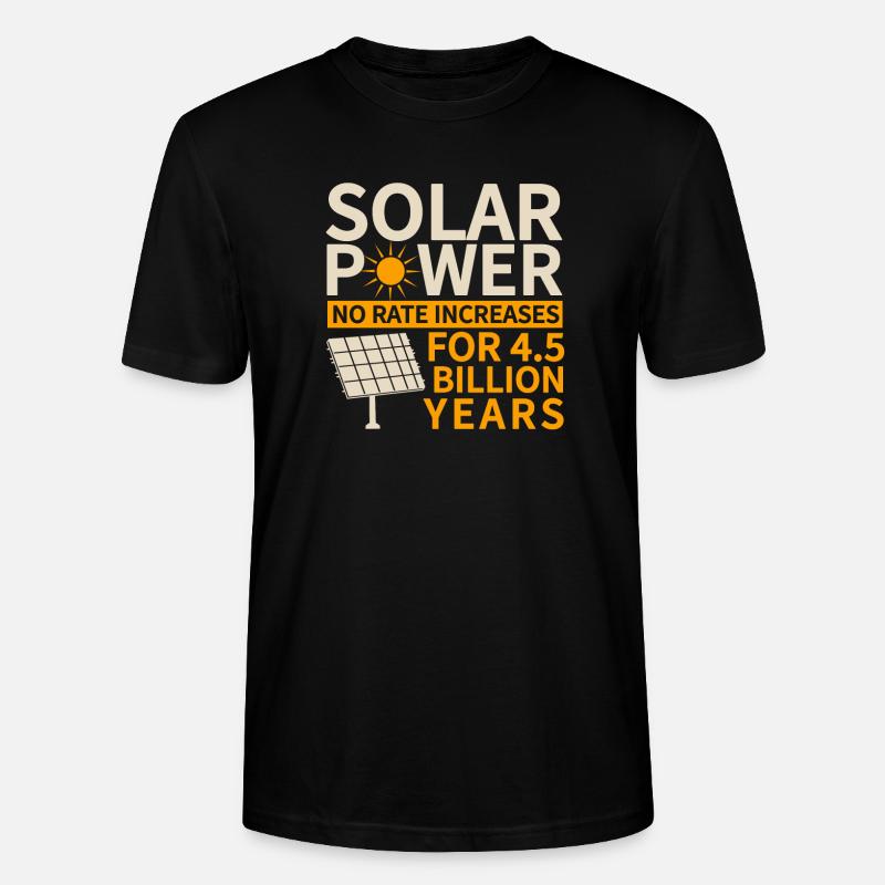Solarmodul Solarenergie Solarstrom - Stanley/Stella Unisex Bio-T-Shirt CRAFTER - Schwarz