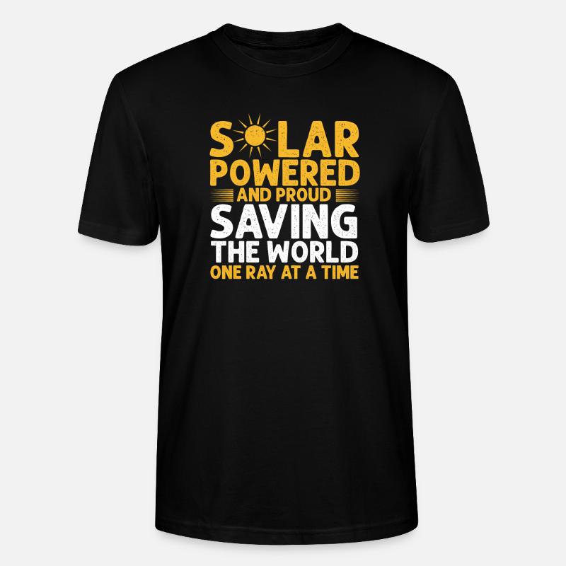 Solarmodul Solarenergie Solarstrom - Stanley/Stella Unisex Bio-T-Shirt CRAFTER - Schwarz