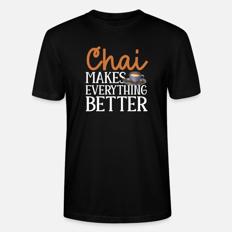 Chai Tee Masala Chai - Stanley/Stella Unisex Bio-T-Shirt CRAFTER - Schwarz