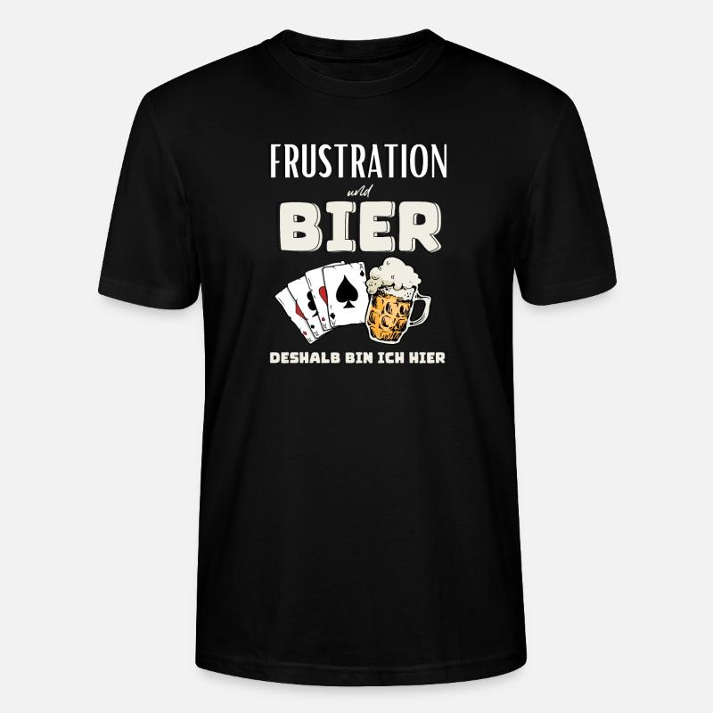 Frustration und Bier - Stanley/Stella Unisex Bio-T-Shirt CRAFTER - Schwarz