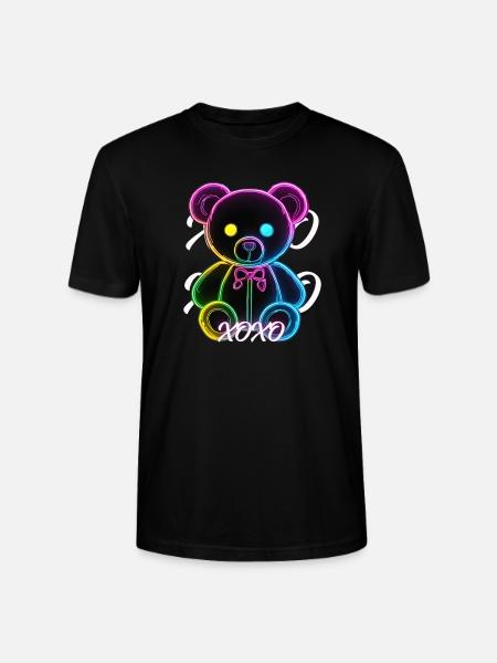Neon Teddy - Stanley/Stella Unisex Bio-T-Shirt CRAFTER - Schwarz