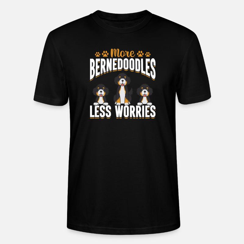 Bernedoodle Hund - Stanley/Stella Unisex Bio-T-Shirt CRAFTER - Schwarz