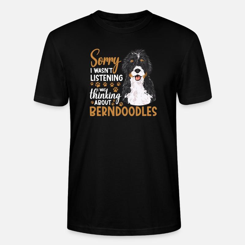 Chien Bernedoodle - T-shirt bio CRAFTER Stanley Stella Unisexe - noir