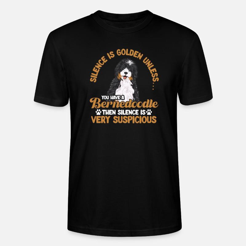 Bernedoodle Hund - Stanley/Stella Unisex Bio-T-Shirt CRAFTER - Schwarz