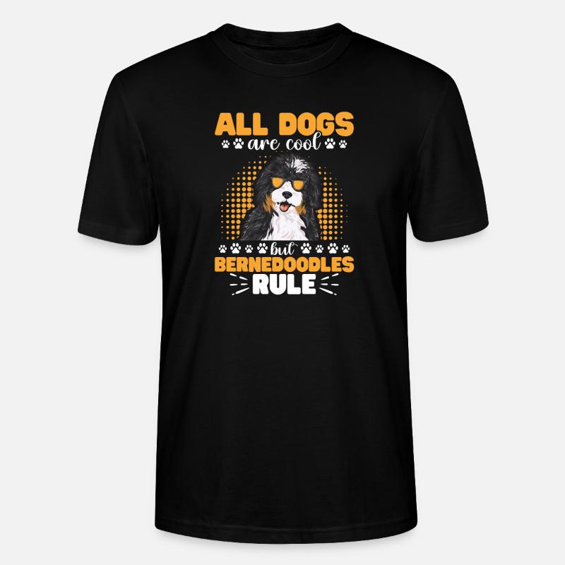 Chien Bernedoodle - T-shirt bio CRAFTER Stanley Stella Unisexe - noir