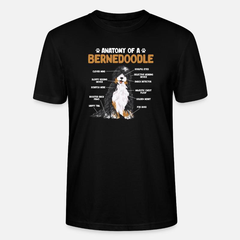 Bernedoodle Hund - Stanley/Stella Unisex Bio-T-Shirt CRAFTER - Schwarz