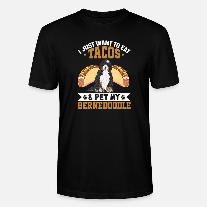 Bernedoodle Hund - Stanley/Stella Unisex Bio-T-Shirt CRAFTER - Schwarz