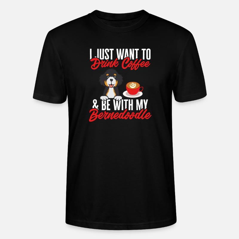 Bernedoodle Hund - Stanley/Stella Unisex Bio-T-Shirt CRAFTER - Schwarz