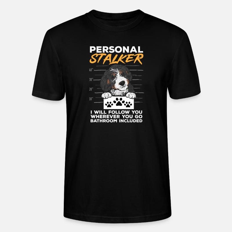 Bernedoodle Hund - Stanley/Stella Unisex Bio-T-Shirt CRAFTER - Schwarz