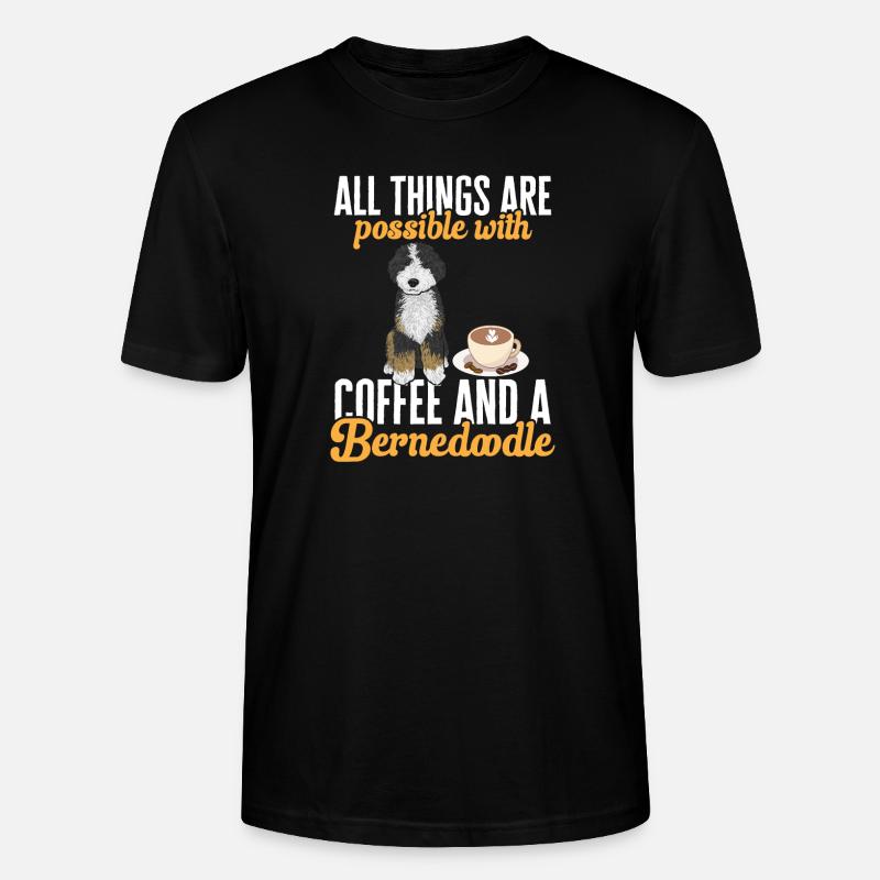 Bernedoodle Hund - Stanley/Stella Unisex Bio-T-Shirt CRAFTER - Schwarz