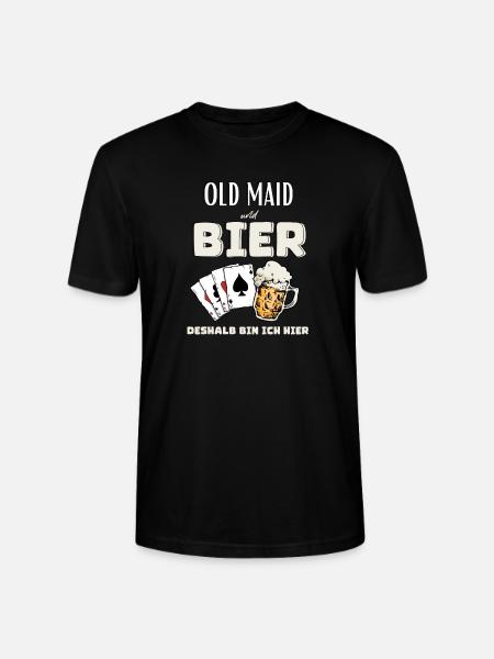 Old Maid und Bier - Stanley/Stella Unisex Bio-T-Shirt CRAFTER - Schwarz
