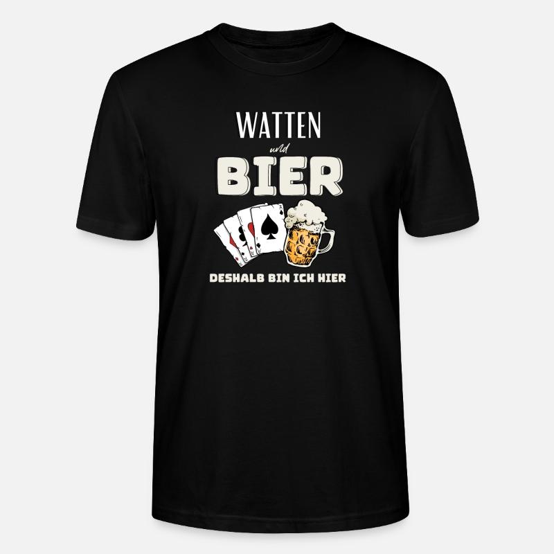 Watten und Bier - Stanley/Stella Unisex Bio-T-Shirt CRAFTER - Schwarz