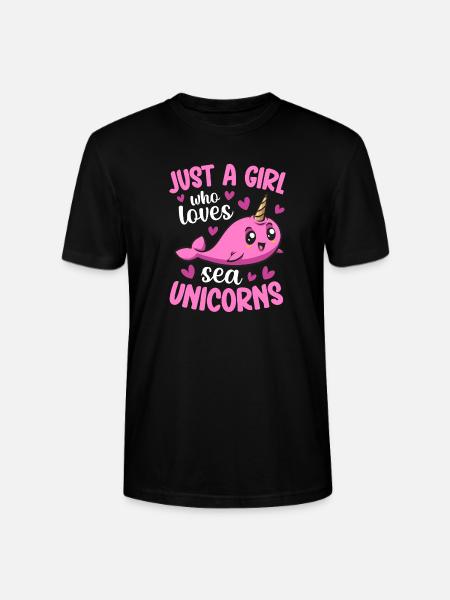 Narwal Einhornwal - Stanley/Stella Unisex Bio-T-Shirt CRAFTER - Schwarz