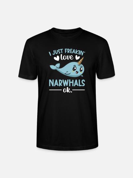 Narwal Einhornwal - Stanley/Stella Unisex Bio-T-Shirt CRAFTER - Schwarz