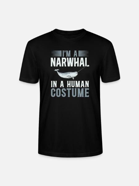 Narwal Einhornwal - Stanley/Stella Unisex Bio-T-Shirt CRAFTER - Schwarz