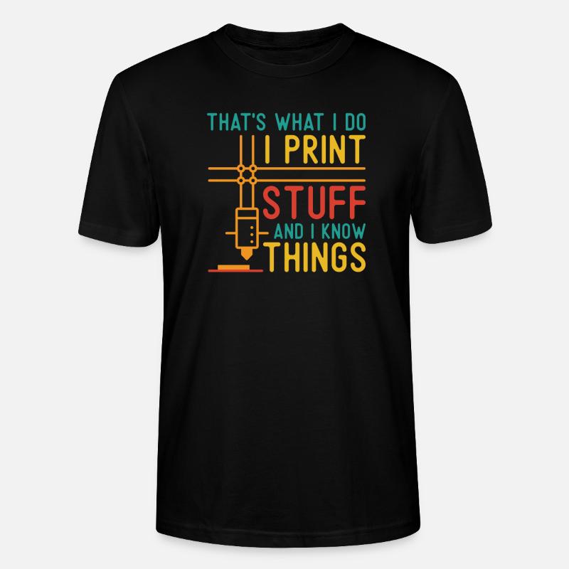3D Drucker 3D Druck - Stanley/Stella Unisex Bio-T-Shirt CRAFTER - Schwarz
