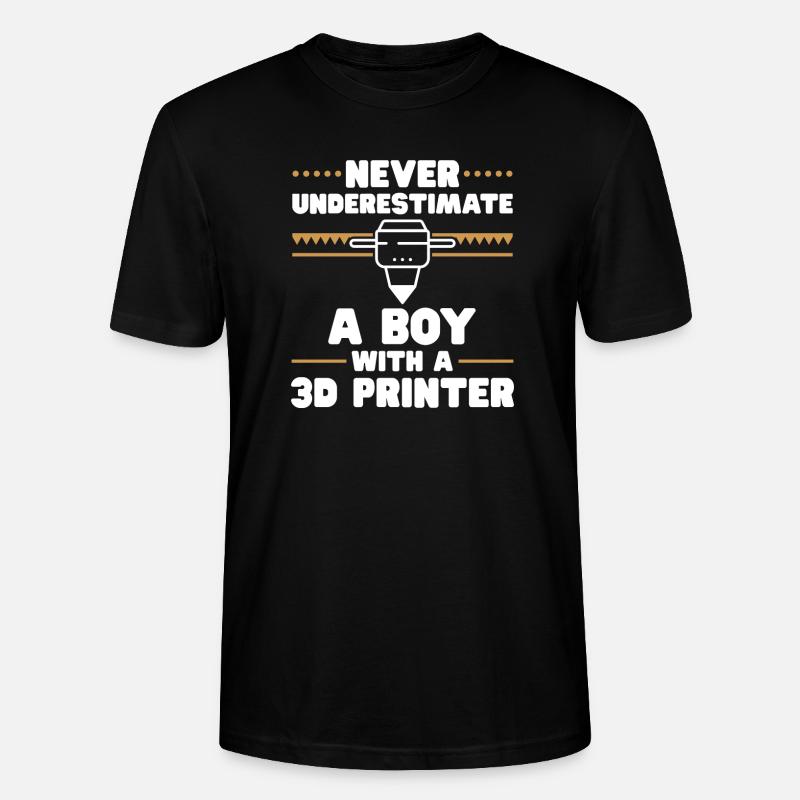 3D Drucker 3D Druck - Stanley/Stella Unisex Bio-T-Shirt CRAFTER - Schwarz