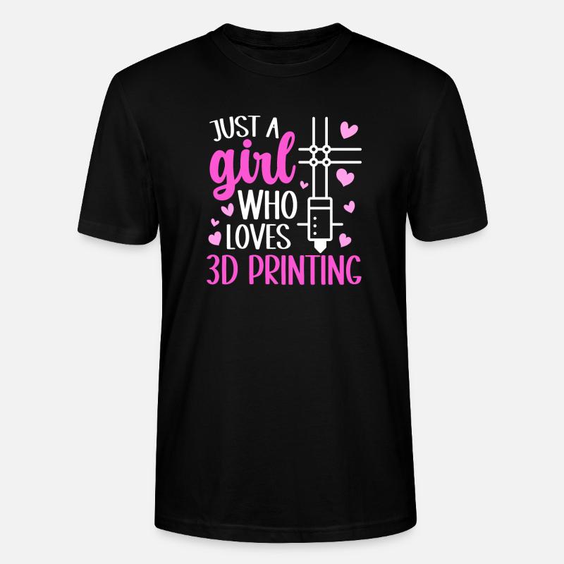 3D Drucker 3D Druck - Stanley/Stella Unisex Bio-T-Shirt CRAFTER - Schwarz
