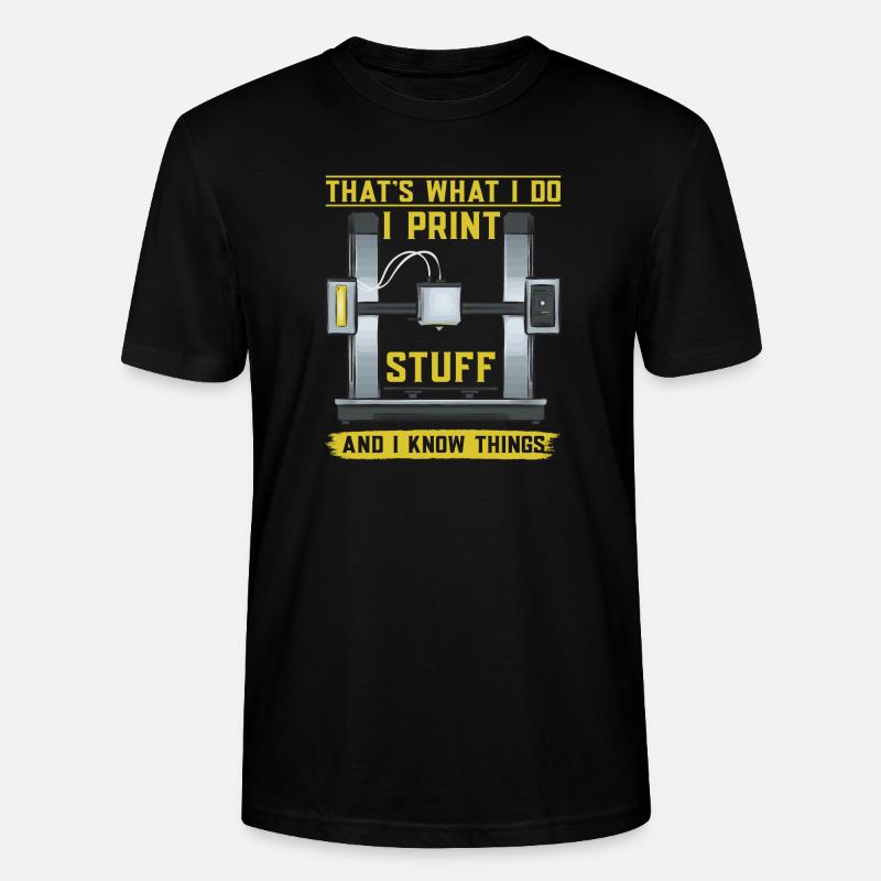 Imprimante 3D Impression 3D - T-shirt bio CRAFTER Stanley Stella Unisexe - noir