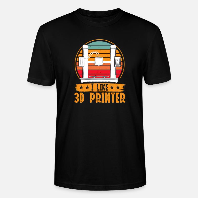 Imprimante 3D Impression 3D - T-shirt bio CRAFTER Stanley Stella Unisexe - noir