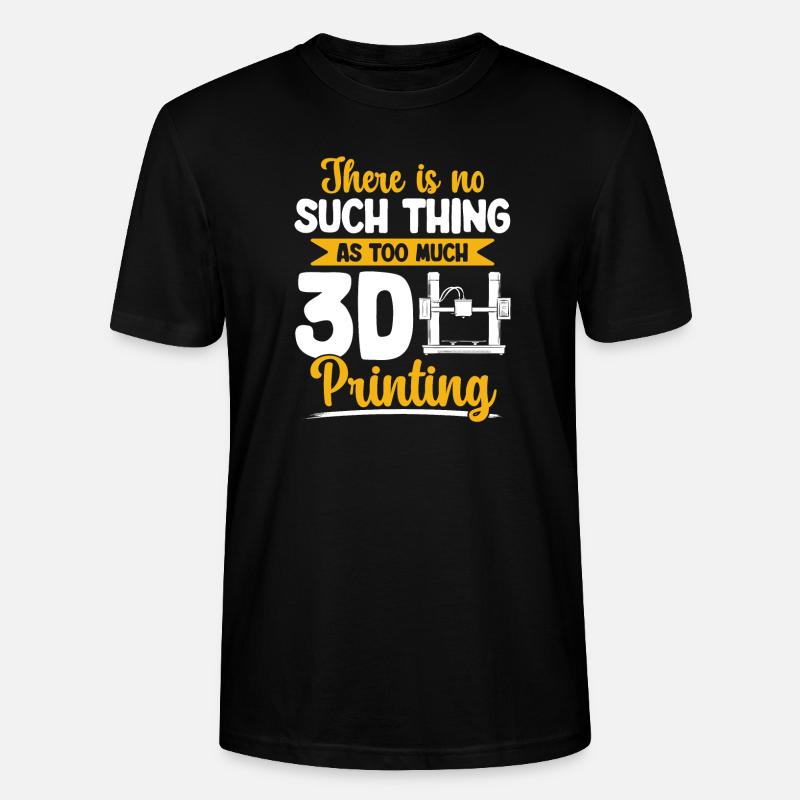 3D Drucker 3D Druck - Stanley/Stella Unisex Bio-T-Shirt CRAFTER - Schwarz
