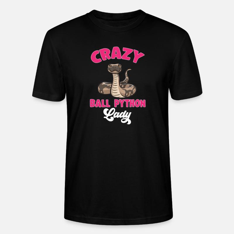 Ball Python Schlange Königspython - Stanley/Stella Unisex Bio-T-Shirt CRAFTER - Schwarz