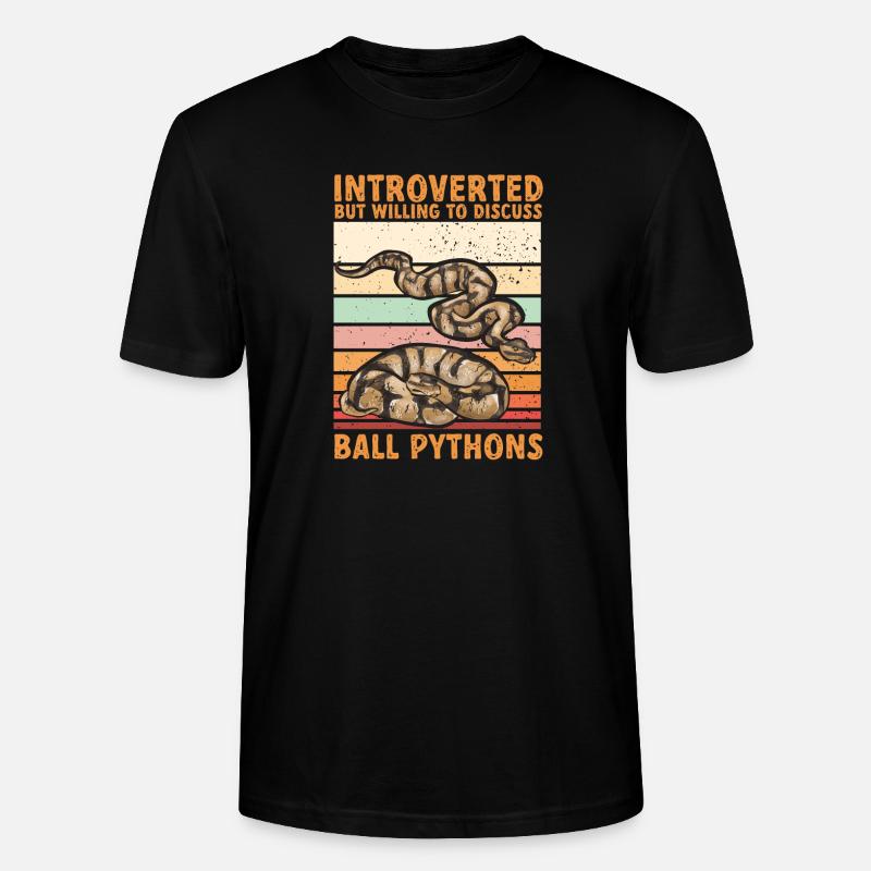 Ball Python Schlange Königspython - Stanley/Stella Unisex Bio-T-Shirt CRAFTER - Schwarz