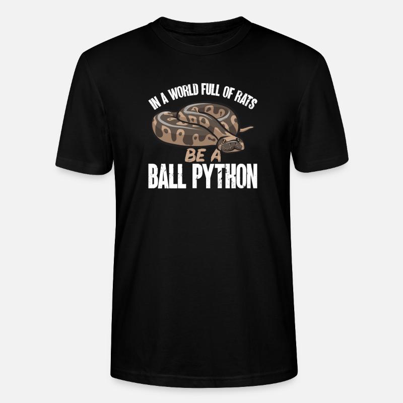 Ball Python Snake King Python - T-shirt bio CRAFTER Stanley Stella Unisexe - noir