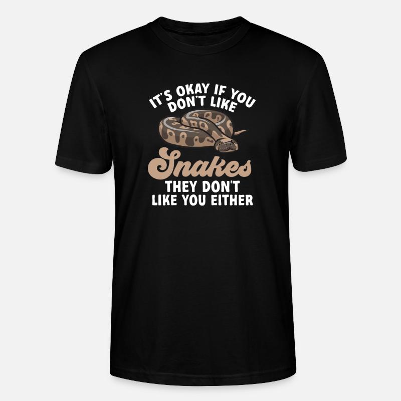 Ball Python Schlange Königspython - Stanley/Stella Unisex Bio-T-Shirt CRAFTER - Schwarz