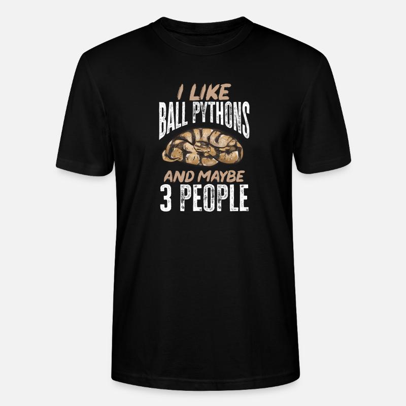 Ball Python Schlange Königspython - Stanley/Stella Unisex Bio-T-Shirt CRAFTER - Schwarz