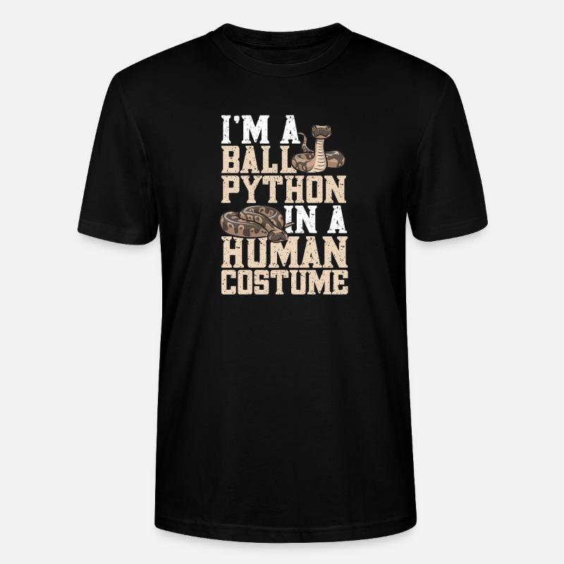 Ball Python Schlange Königspython - Stanley/Stella Unisex Bio-T-Shirt CRAFTER - Schwarz