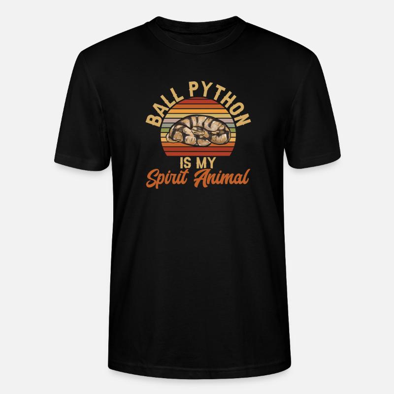 Ball Python Snake King Python - T-shirt bio CRAFTER Stanley Stella Unisexe - noir