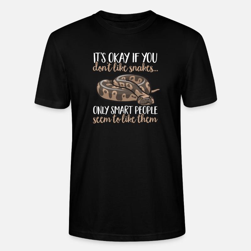 Ball Python Snake King Python - T-shirt bio CRAFTER Stanley Stella Unisexe - noir